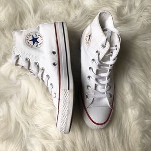 Women’s white high top converse